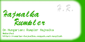 hajnalka rumpler business card